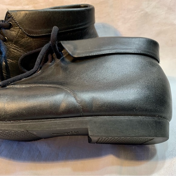 DanexX Women Vintage Black Leather Lace up Ankle Boots Comfy Durable size 9W - Picture 2 of 9